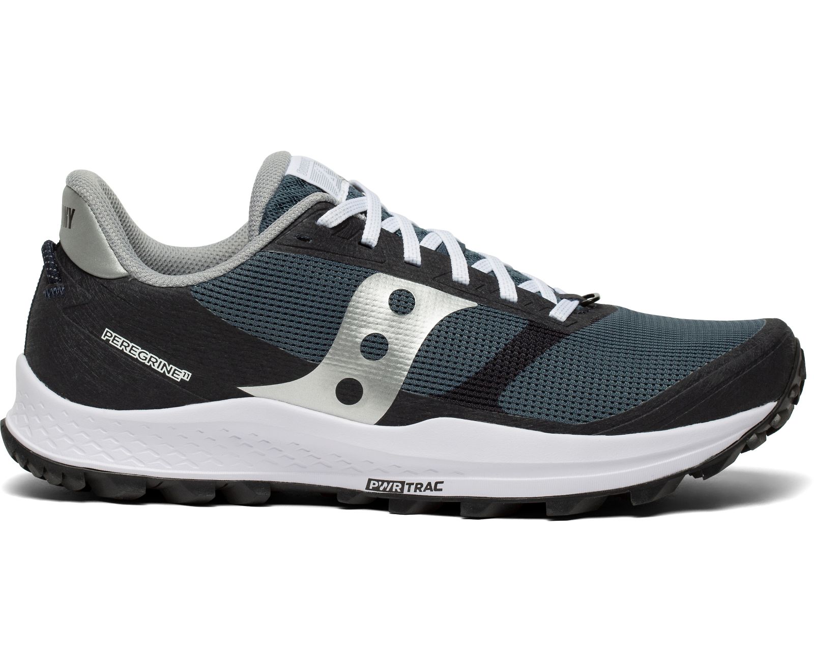 Tenis Para Trail Running Saucony Peregrine 11 Hombre Azul Marino Negros Plateados | México 586FDNM